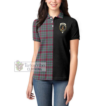 Spence Tartan Women's Polo Shirt with Family Crest and Half Of Me Style - Tartan Vibes Clothing