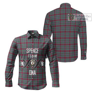 Spence Tartan Long Sleeve Button Shirt with Family Crest DNA In Me Style Men's Shirt - Tartanvibesclothing Shop
