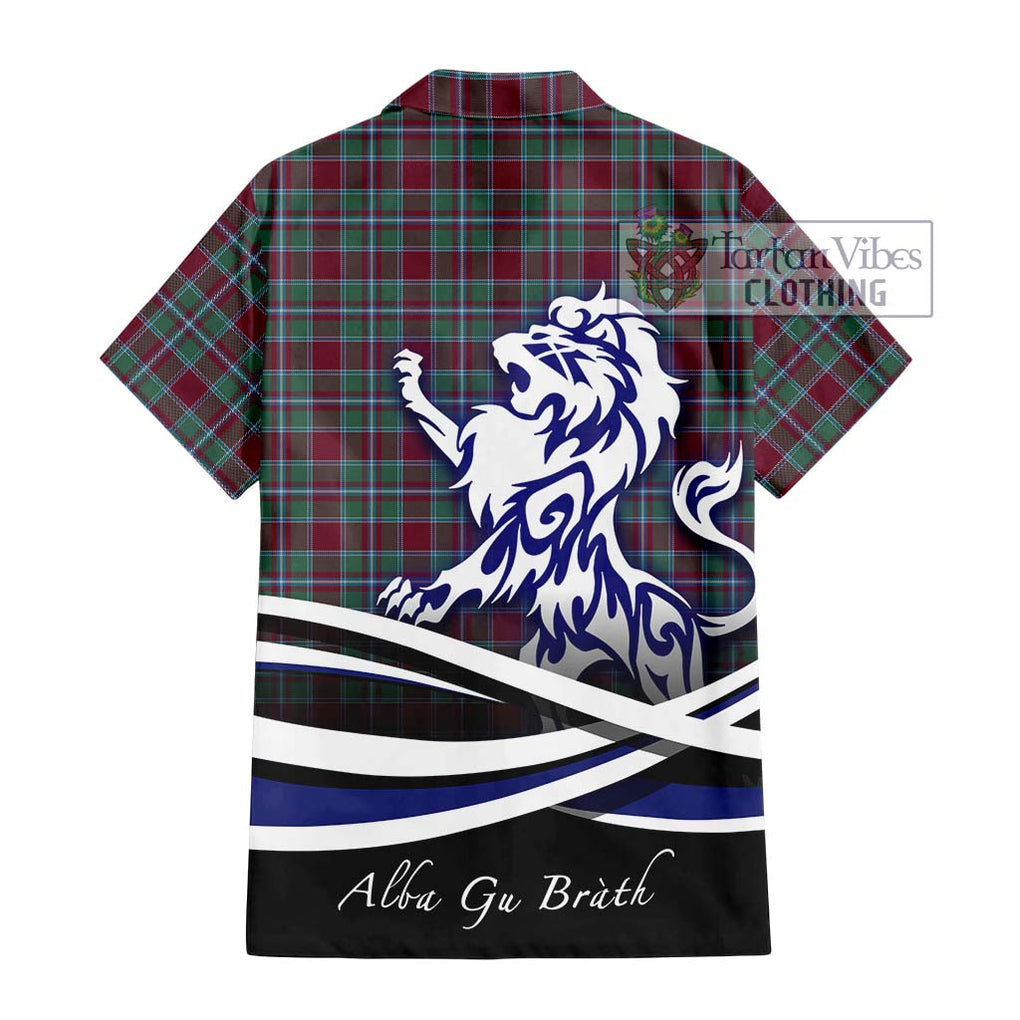 Spence Tartan Hawaiian Shirt with Alba Gu Brath Regal Lion Emblem - Tartan Vibes Clothing