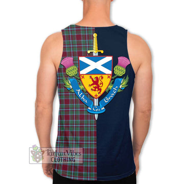 Spence (Spens) Tartan Men's Tank Top Alba with Scottish Lion Royal Arm Half Style - Tartan Vibes Clothing