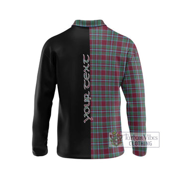 Spence Tartan Long Sleeve Polo Shirt with Family Crest and Half Of Me Style - Tartan Vibes Clothing
