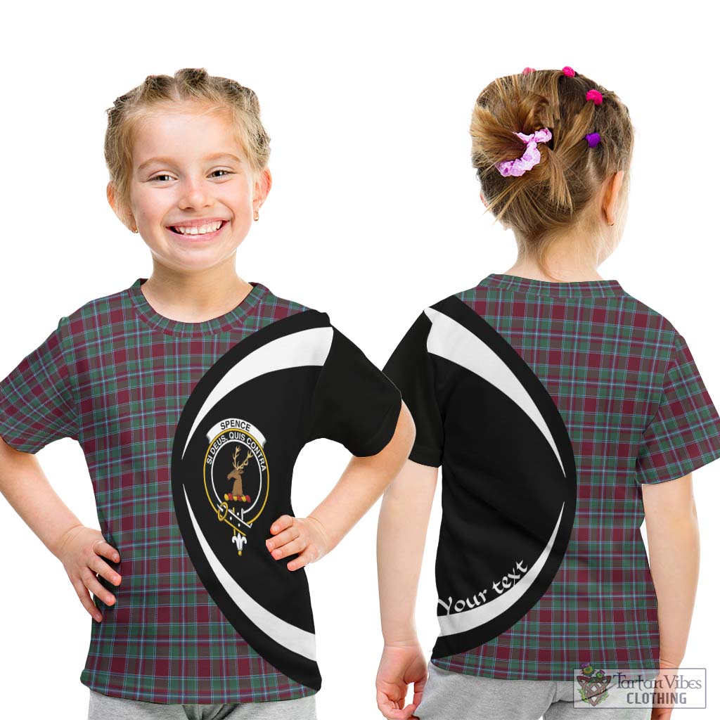 Spence Tartan Kid T-Shirt with Family Crest Circle Style - Tartan Vibes Clothing