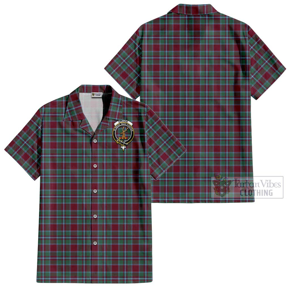 Spence Tartan Cotton Hawaiian Shirt with Family Crest - Tartan Vibes Clothing