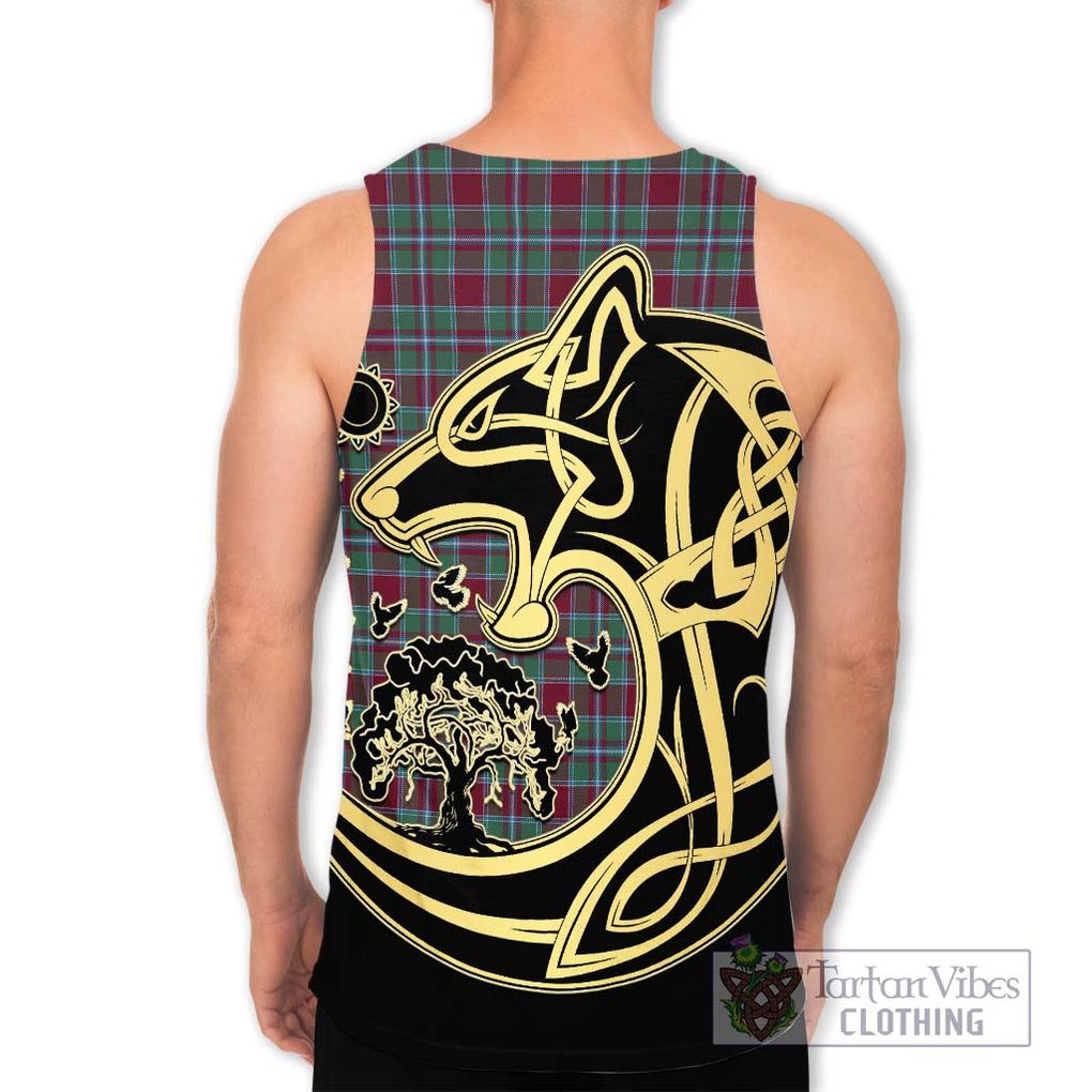 Spence Tartan Men's Tank Top with Family Crest Celtic Wolf Style - Tartan Vibes Clothing