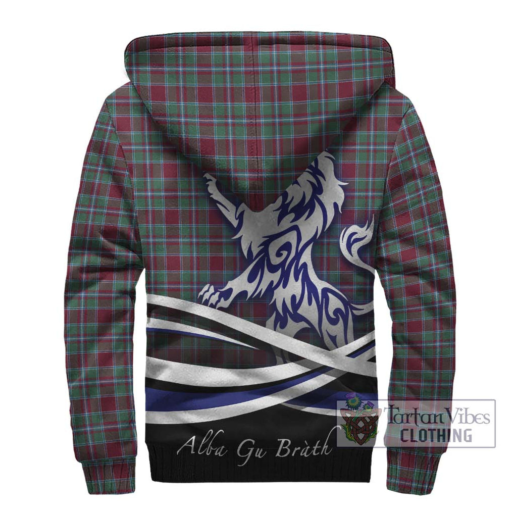 Spence Tartan Sherpa Hoodie with Alba Gu Brath Regal Lion Emblem - Tartan Vibes Clothing