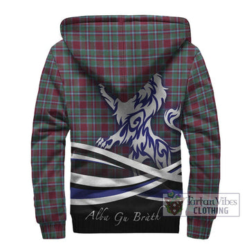 Spence Tartan Sherpa Hoodie with Alba Gu Brath Regal Lion Emblem - Tartan Vibes Clothing