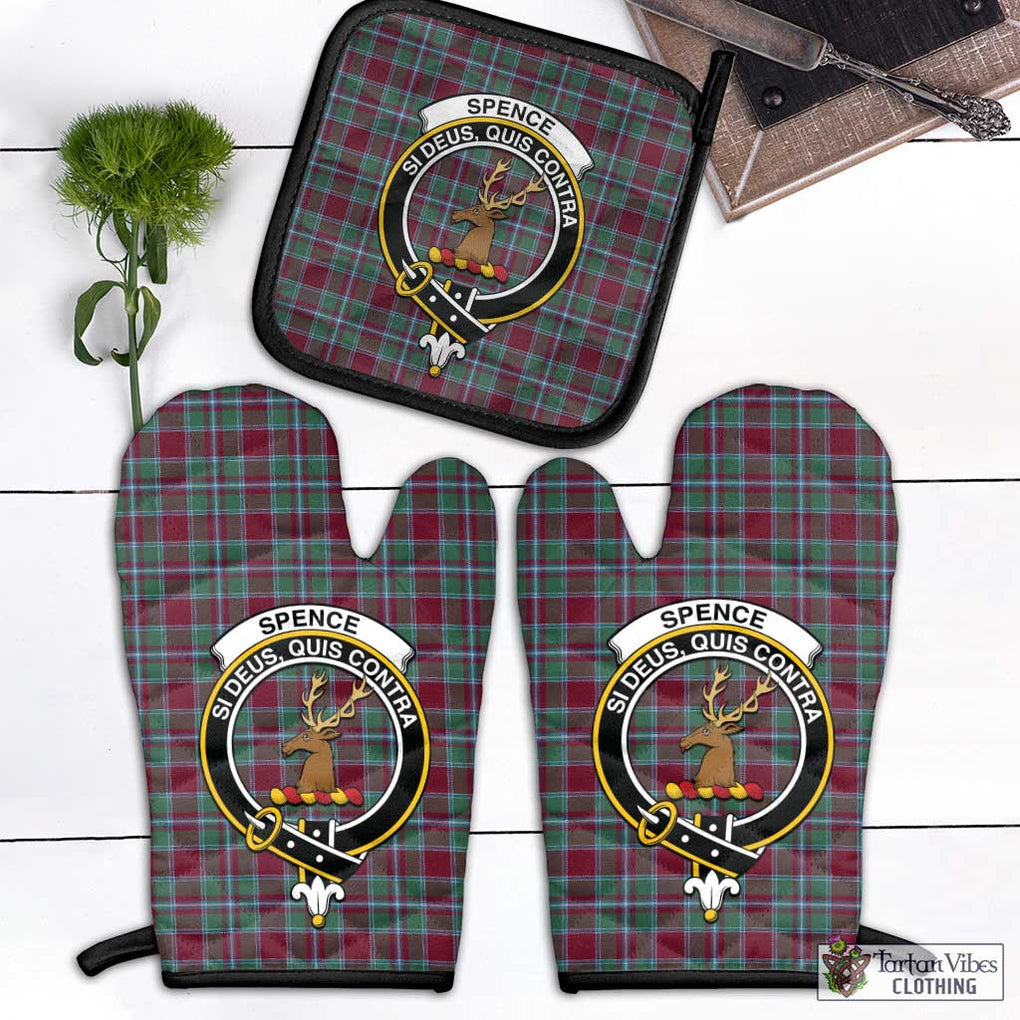 Spence Tartan Combo Oven Mitt & Pot-Holder with Family Crest - Tartan Vibes Clothing