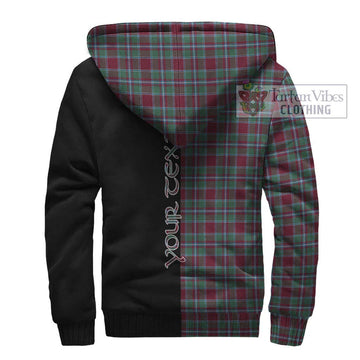 Spence Tartan Sherpa Hoodie with Family Crest and Half Of Me Style - Tartan Vibes Clothing