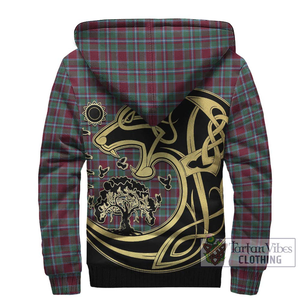 Spence Tartan Sherpa Hoodie with Family Crest Celtic Wolf Style - Tartan Vibes Clothing