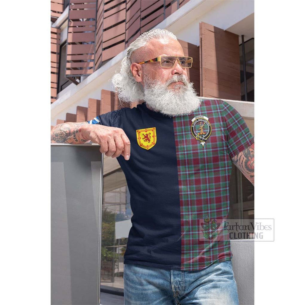 Tartan Vibes Clothing Spence Tartan Cotton T-shirt with Scottish Lion Royal Arm Half Style
