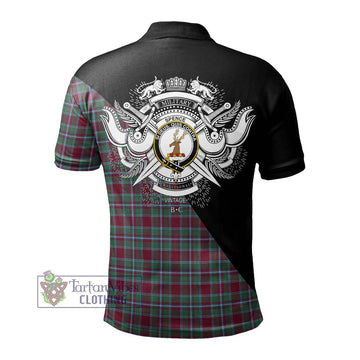 Spence Tartan Polo Shirt with Family Crest and Military Logo Style - Tartan Vibes Clothing