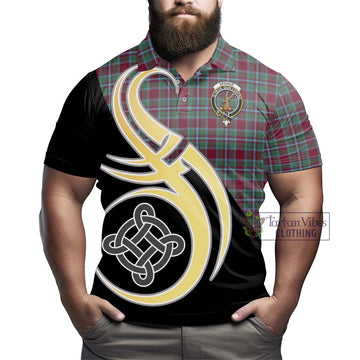 Spence Tartan Polo Shirt with Family Crest and Celtic Symbol Style - Tartan Vibes Clothing