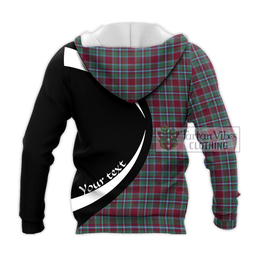 Spence Tartan Knitted Hoodie with Family Crest Circle Style - Tartan Vibes Clothing