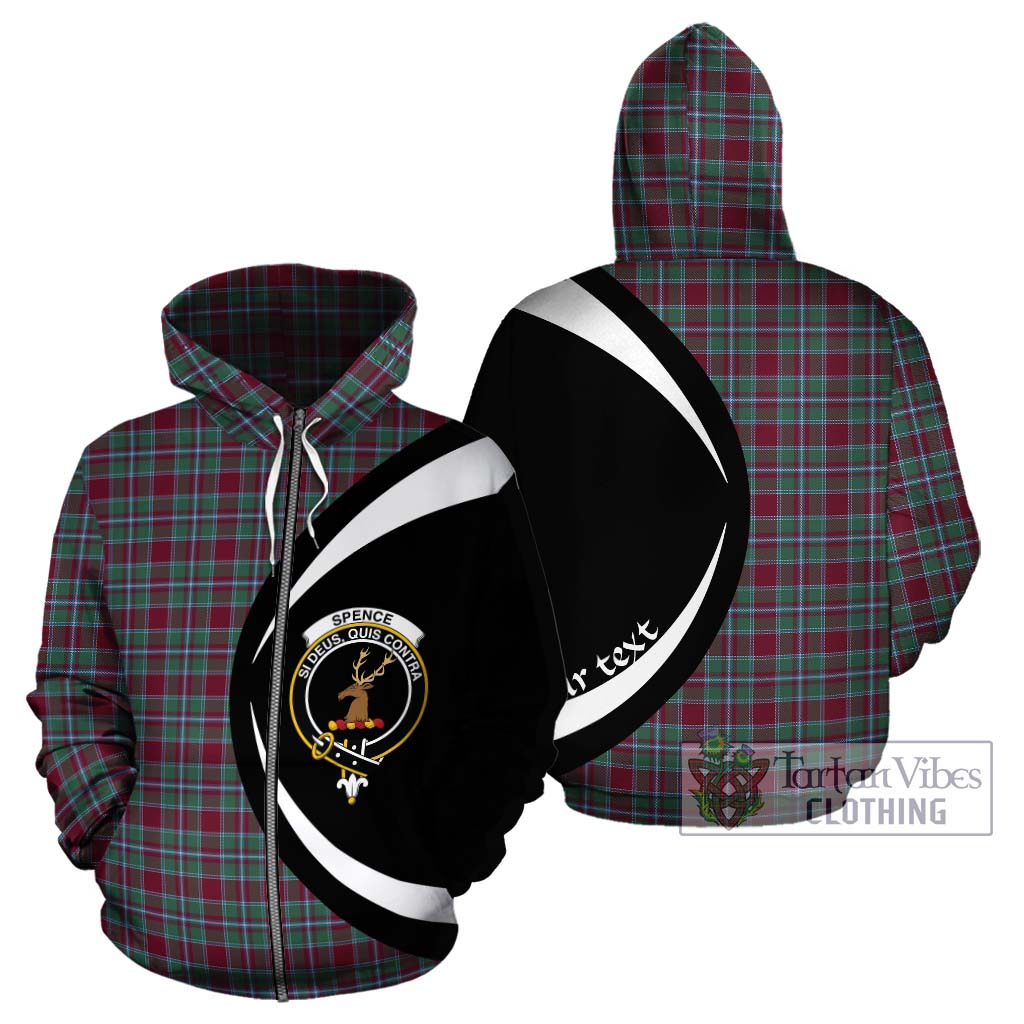 Spence Tartan Hoodie with Family Crest Circle Style - Tartan Vibes Clothing