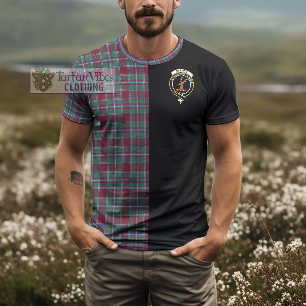 Spence Tartan T-Shirt with Family Crest and Half Of Me Style - Tartan Vibes Clothing