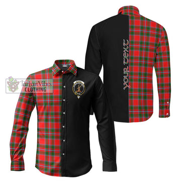 Spence Modern Tartan Long Sleeve Button Shirt with Family Crest and Half Of Me Style Men's Shirt S - Tartanvibesclothing Shop