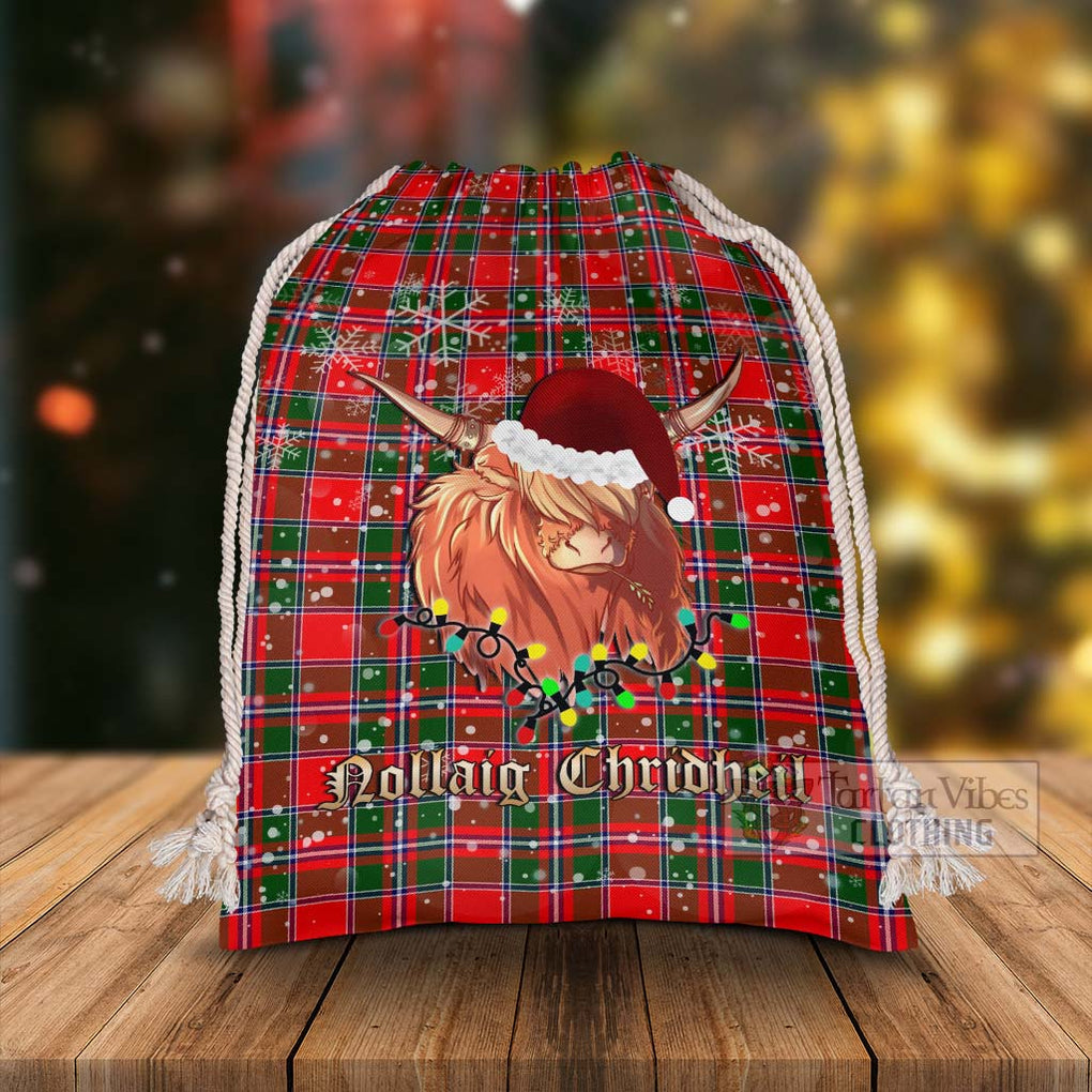 Spence (Spens) Tartan Christmas Santa's Bag with Twinkle Highland Cattle - Tartan Vibes Clothing