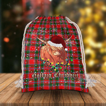 Spence (Spens) Tartan Christmas Santa's Bag with Twinkle Highland Cattle - Tartan Vibes Clothing