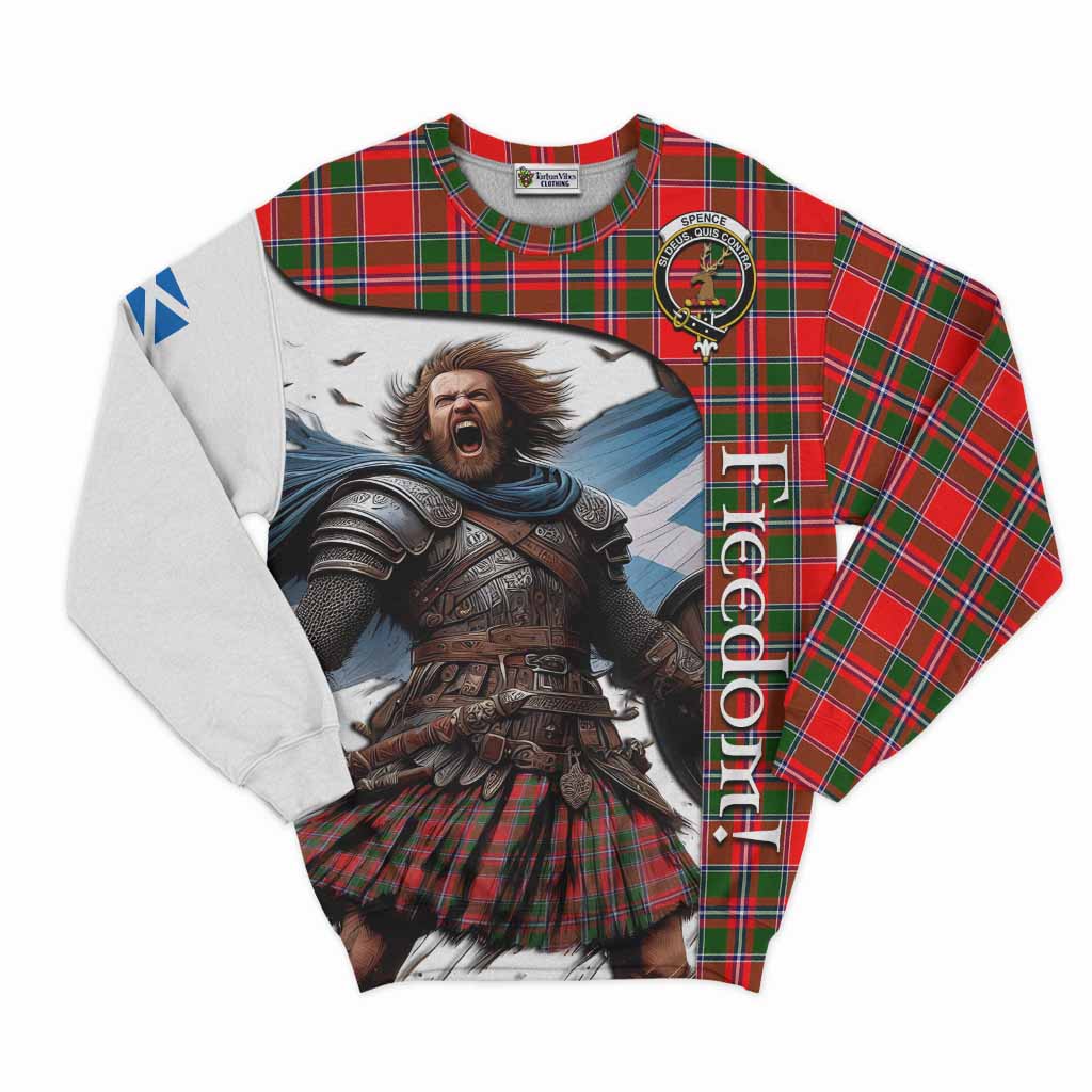 Spence (Spens) Crest Tartan Sweatshirt Inspired by the Freedom of Scottish Warrior Unisex - Tartan Vibes Clothing