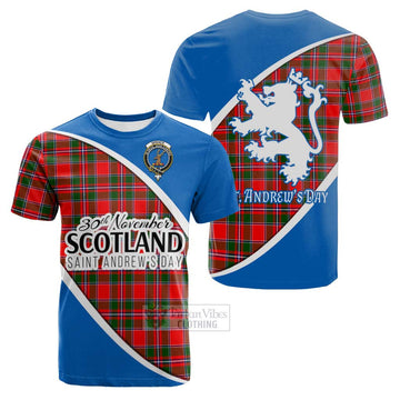 Tartan Vibes Clothing Spence (Spens) Family Crest Tartan Cotton T-shirt Celebrate Saint Andrew's Day in Style