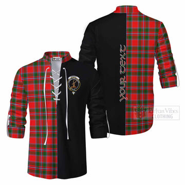 Spence (Spens) Tartan Ghillie Kilt Shirt with Family Crest and Half Of Me Style Men - Tartan Vibes Clothing