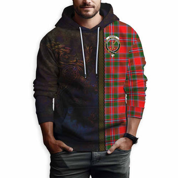 Tartan Vibes Clothing Spence (Spens) Tartan Family Crest Hoodie Alba Gu Brath Be Brave Lion Ancient Style