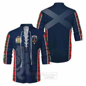 Spence (Spens) Tartan Ghillie Kilt Shirt with Family Crest and Lion Rampant Vibes Sport Style Men - Tartan Vibes Clothing