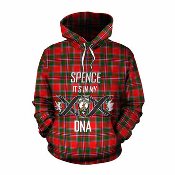 Spence (Spens) Tartan Cotton Hoodie with Family Crest DNA In Me Style Pullover Hoodie XS - Tartan Vibes Clothing