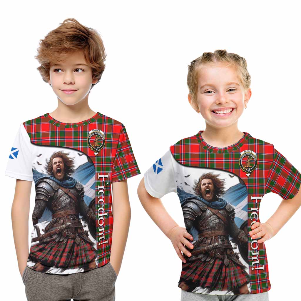Spence (Spens) Crest Tartan Kid T-Shirt Inspired by the Freedom of Scottish Warrior Youth XL Size14 - Tartan Vibes Clothing