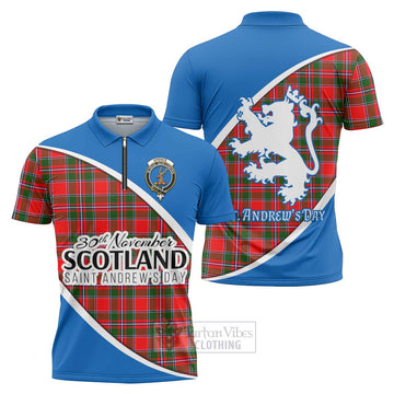 Spence (Spens) Family Crest Tartan Zipper Polo Shirt Celebrate Saint Andrew's Day in Style Unisex - Tartan Vibes Clothing