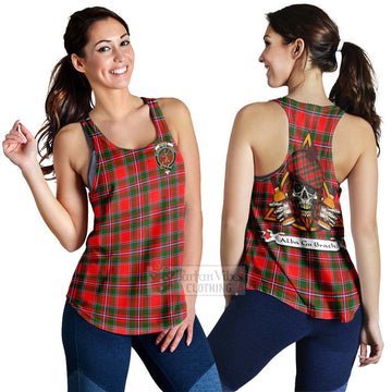 Spence (Spens) Tartan Women's Racerback Tanks with Family Crest and Bearded Skull Holding Bottles of Whiskey 4XL - Tartan Vibes Clothing