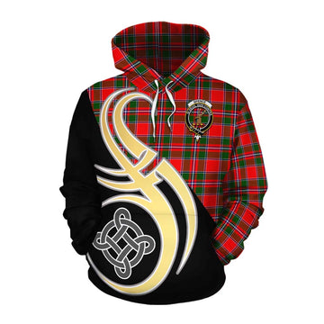 Spence (Spens) Tartan Cotton Hoodie with Family Crest and Celtic Symbol Style Pullover Hoodie XS - Tartan Vibes Clothing