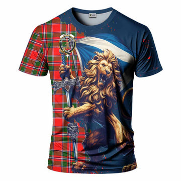 Spence (Spens) Tartan Family Crest T-Shirt with Scottish Majestic Lion Kid's Shirt - Tartan Vibes Clothing