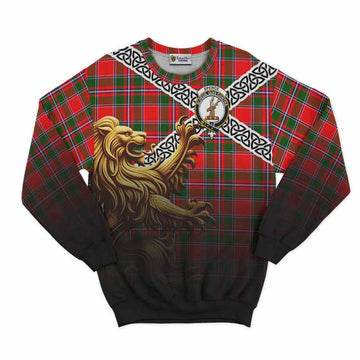 Spence (Spens) Crest Tartan Sweatshirt with Golden Lion Emblem Celtic Style Unisex - Tartan Vibes Clothing