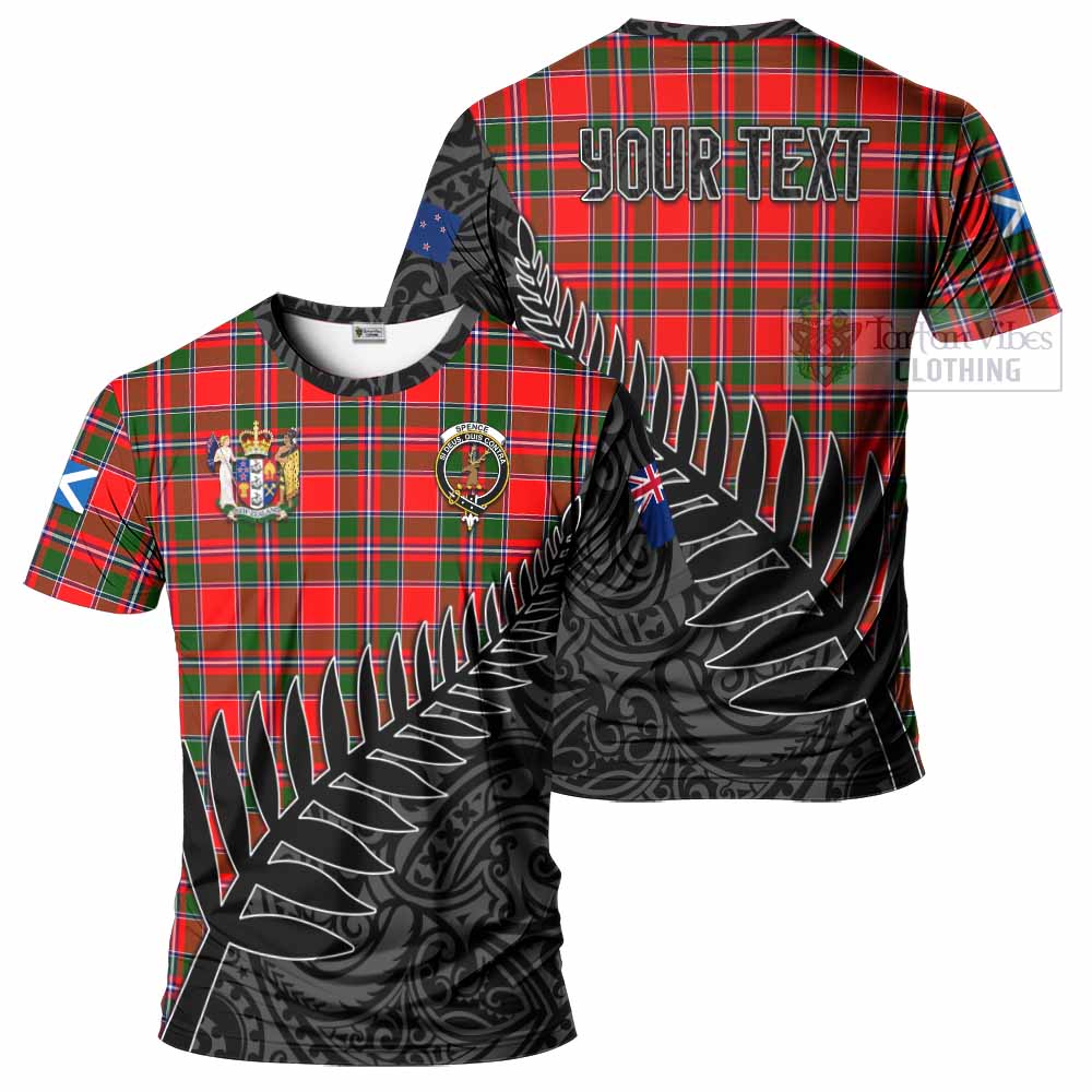 Spence (Spens) Crest Tartan T-Shirt with New Zealand Silver Fern Half Style Kid's Shirt - Tartan Vibes Clothing