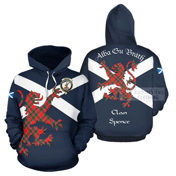 Spence (Spens) Tartan Lion Rampant Hoodie Proudly Display Your Heritage with Alba Gu Brath and Clan Name Zip Hoodie - Tartan Vibes Clothing