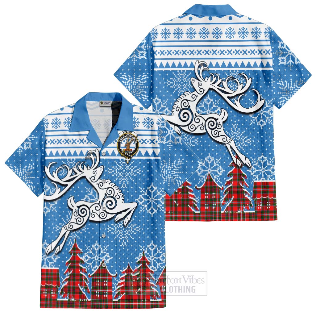 Spence (Spens) Clan Christmas Hawaiian Shirt Celtic Reindeer Style Kid - Tartan Vibes Clothing