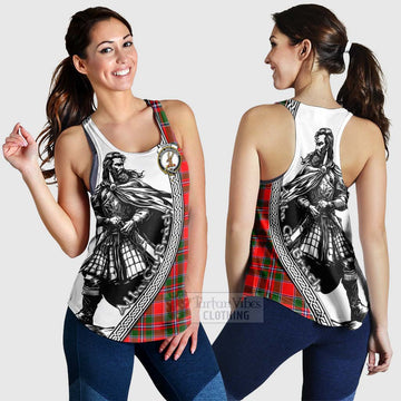 Spence (Spens) Tartan Clan Crest Women's Racerback Tanks with Highlander Warrior Celtic Style 4XL - Tartan Vibes Clothing