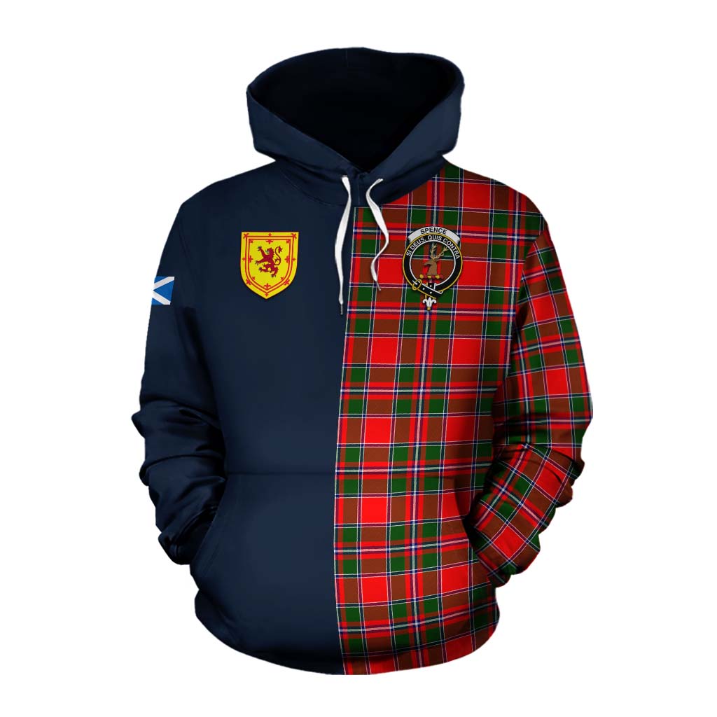 Spence (Spens) Tartan Cotton Hoodie Alba with Scottish Lion Royal Arm Half Style Pullover Hoodie XS - Tartan Vibes Clothing