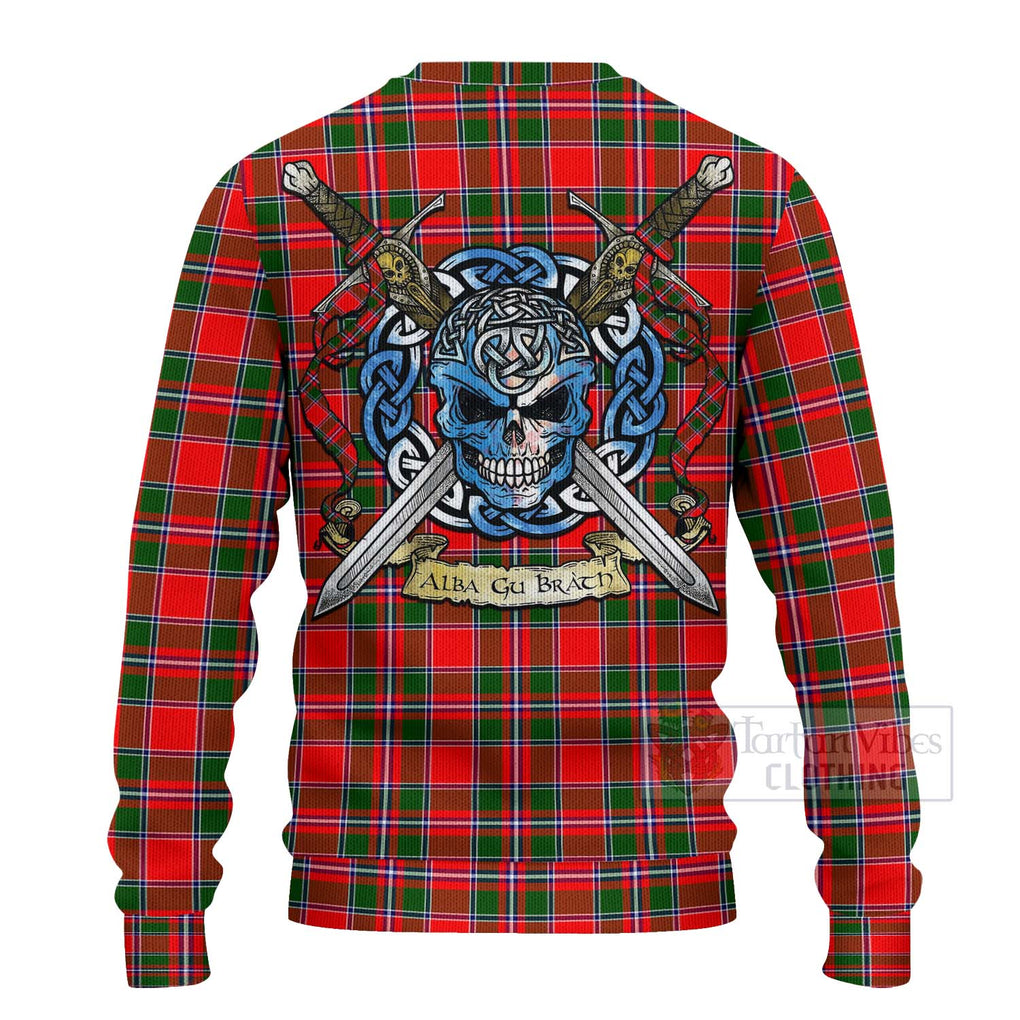 Spence (Spens) Tartan Ugly Sweater with Family Crest Celtic Skull Style - Tartan Vibes Clothing