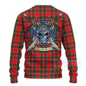 Spence (Spens) Tartan Ugly Sweater with Family Crest Celtic Skull Style - Tartan Vibes Clothing
