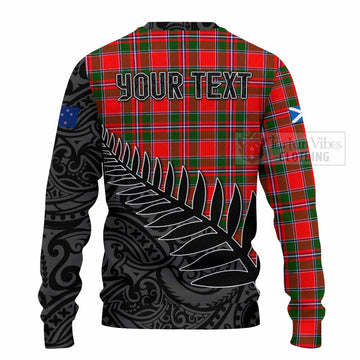 Tartan Vibes Clothing Spence (Spens) Crest Tartan Knitted Sweater with New Zealand Silver Fern Half Style