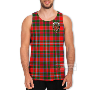 Spence (Spens) Tartan Men's Tank Top with Family Crest and Bearded Skull Holding Bottles of Whiskey - Tartan Vibes Clothing