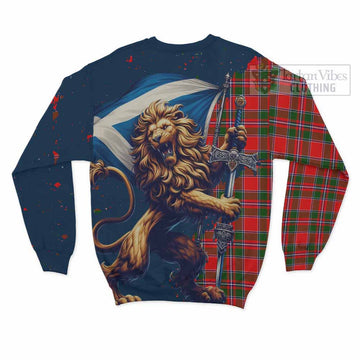 Spence (Spens) Tartan Family Crest Sweatshirt with Scottish Majestic Lion - Tartan Vibes Clothing