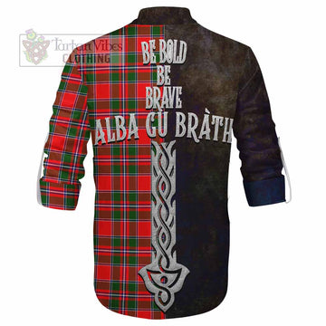 Spence (Spens) Tartan Family Crest Ghillie Kilt Shirt Alba Gu Brath Be Brave Lion Ancient Style - Tartan Vibes Clothing