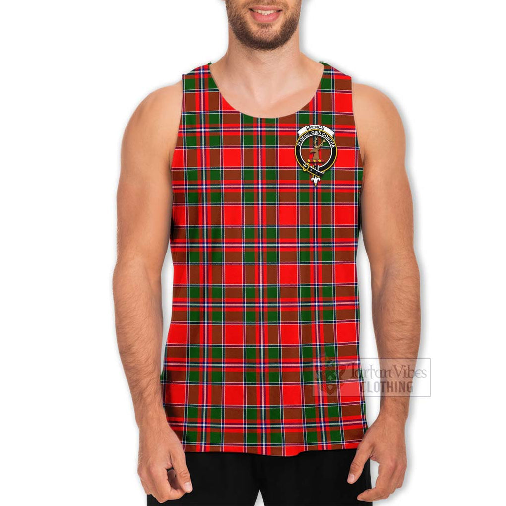 Spence (Spens) Tartan Men's Tank Top with Family Crest Celtic Skull Style - Tartan Vibes Clothing