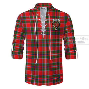 Spence (Spens) Tartan Ghillie Kilt Shirt with Family Crest Celtic Skull Style - Tartan Vibes Clothing