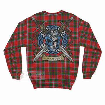 Spence (Spens) Tartan Sweatshirt with Family Crest Celtic Skull Style - Tartan Vibes Clothing