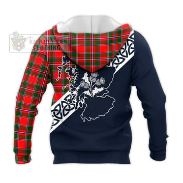 Spence (Spens) Tartan Knitted Hoodie Featuring Thistle and Scotland Map - Tartan Vibes Clothing