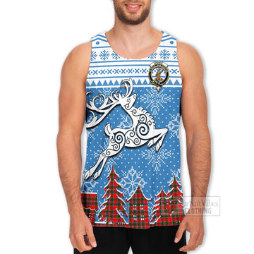 Spence (Spens) Clan Christmas Men's Tank Top Celtic Reindeer Style - Tartan Vibes Clothing